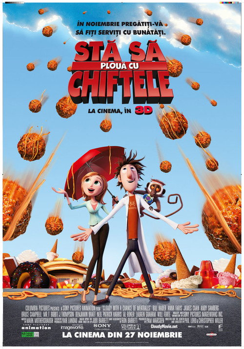 Stă să plouă cu chiftele (2009) (Dublat în Română)